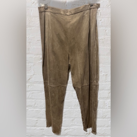 Vintage Two Piece Genuine Leather Pants Suit (L) - Picture 3 of 6